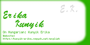 erika kunyik business card